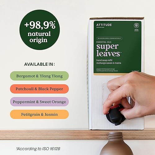 Miniatura 2 de ATTITUDE Jabón de manos, verificado por EWG, ingredientes a base de plantas y minerales, productos de cuidado personal veganos y libres de crueldad,