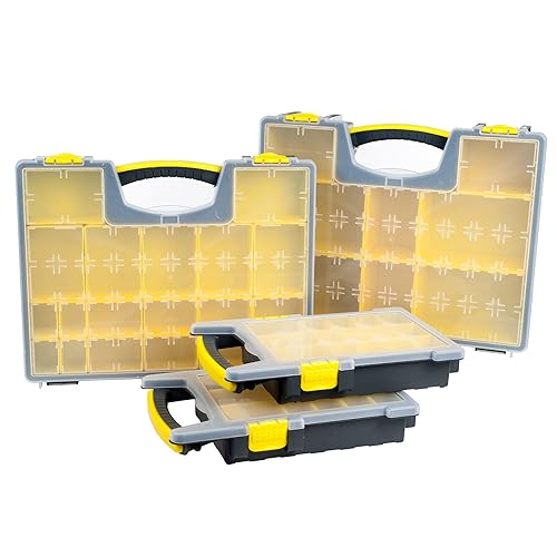 Storage Organizer Tool Box Set - Set of 4 Plastic