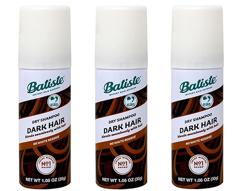 Champú en seco Divine Dark de Batiste. Tamaño viajero 1.6 onzas, paquete de de 3