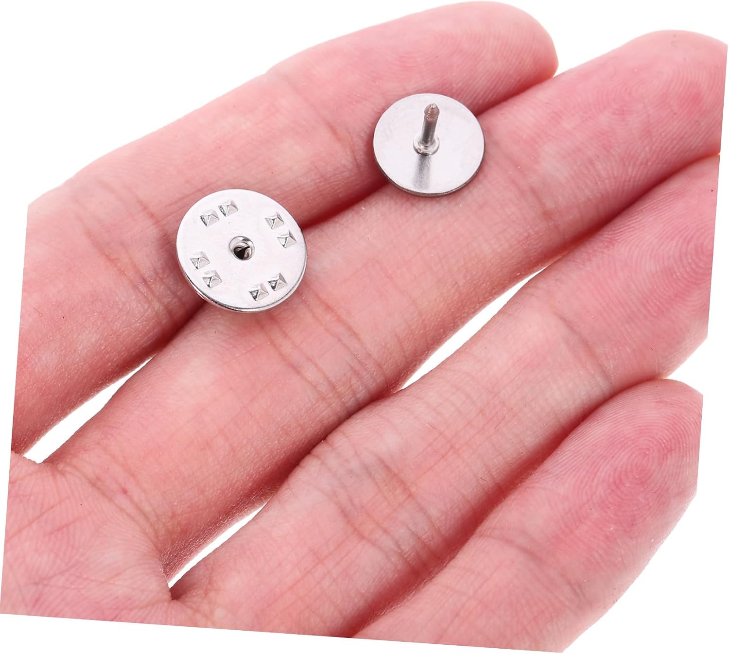 FOMIYES 20pcs Locking Pin Backs for Brooches Clutch Pin Back for Crafts and Tie Tacks Secure and Easy to Use for Jewelry Making