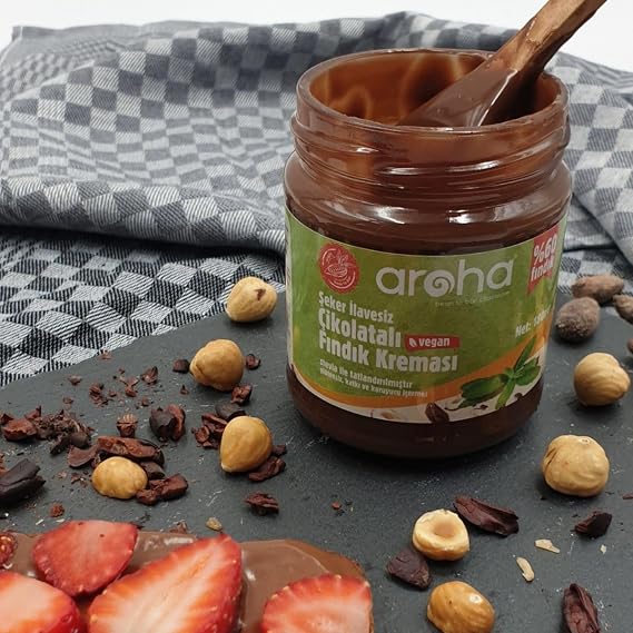 Aroha Sugar-Free Spreadable Chocolate Hazelnut Cream - Stevial, Ketogenic - 180 Gr