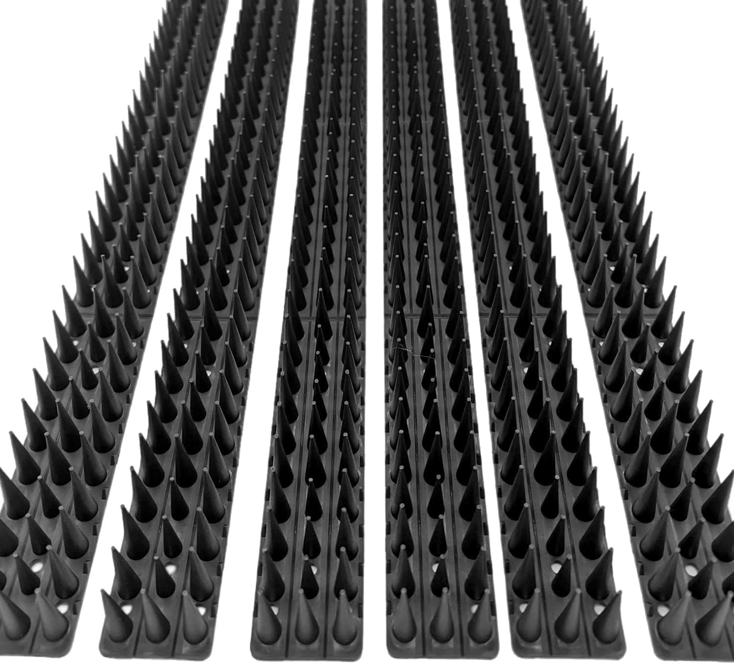 Pest Control Worldwide Black Wall & Fence Spikes - Security Spikes, Stop Climbing Over Walls And Fences, Ideal For Keeping Pigeons, Birds, Squirrels, Cats Away, Suitable For Fences, Balcony, Roofs (Pack Of 12, )