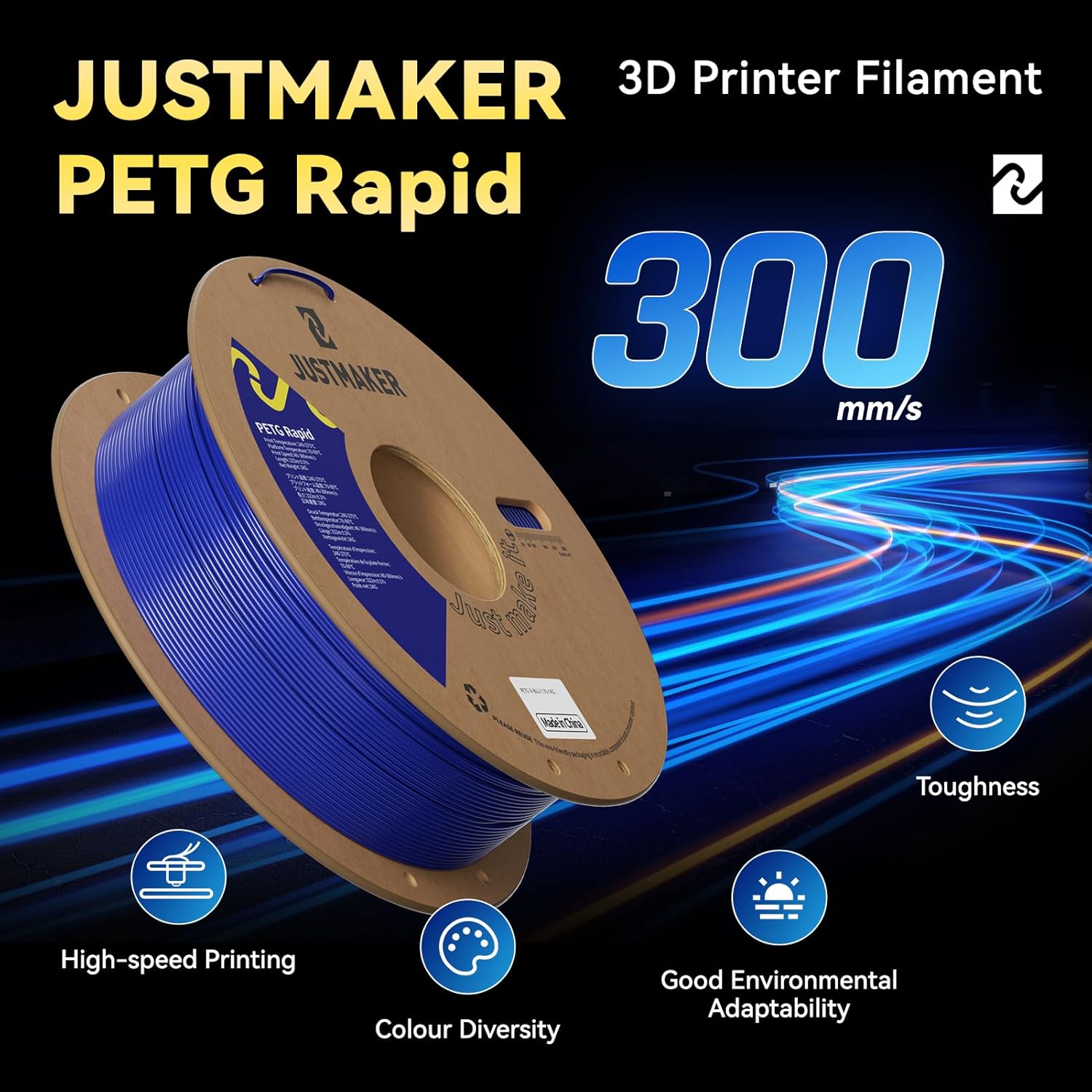 PETG Rapid 3D Printer Filament, High-Speed Printing, Multifunctional Material,Dimensional Accuracy +/-0.03mm, 1.75mm, 1kg, Cream Green