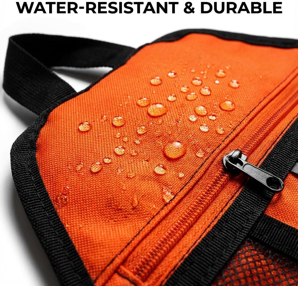 Travel Toiletry Bag for Men -Water-Resistant Compact Bathroom Roll Organizer, Water-resistant Shaving Bags for Toiletries Accessories, Door Room Essentials