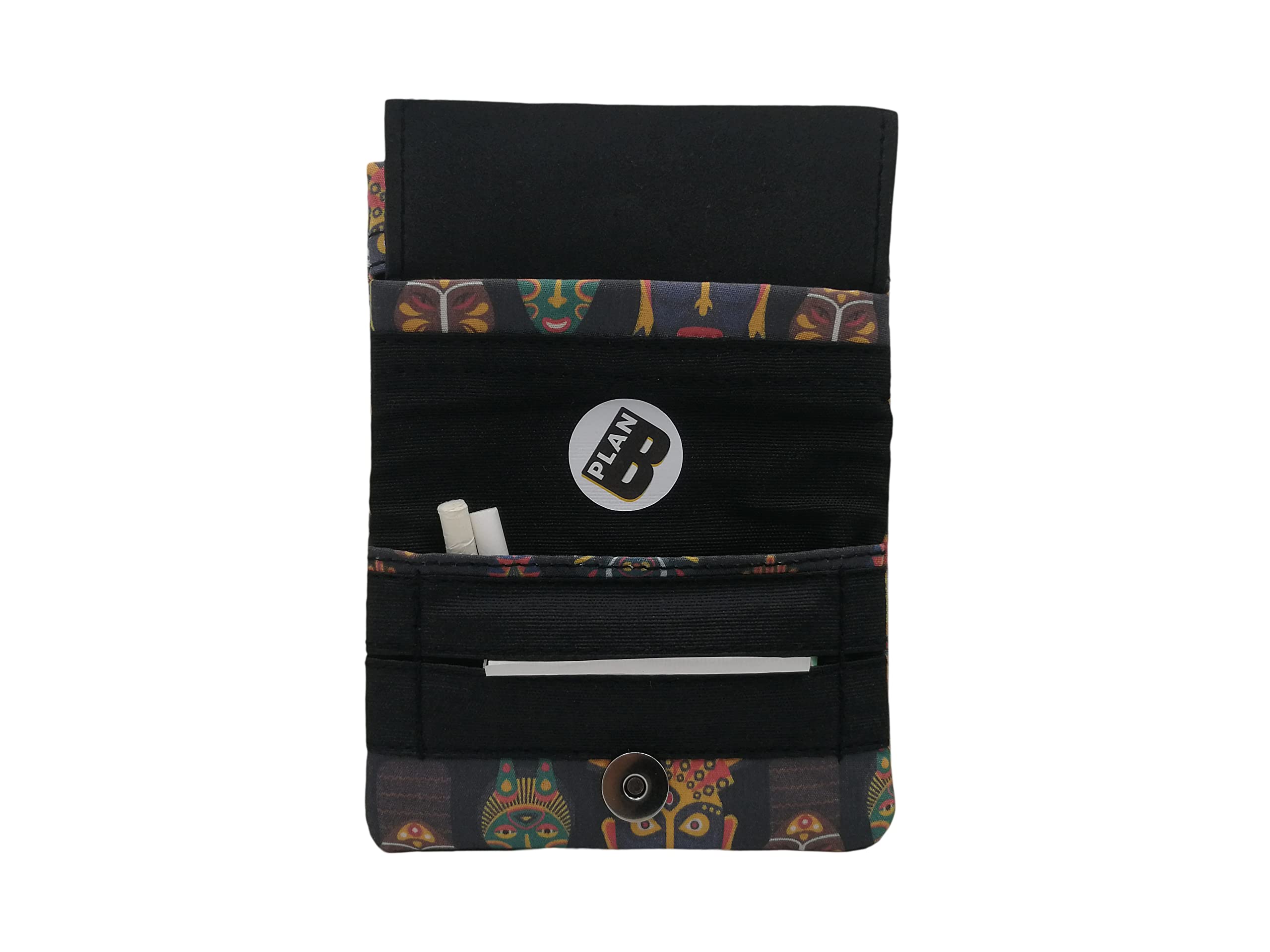 Portasigarette Two Days Hardcore - Per Tabacco Trinciato, 15gr, Con Borsa In Gomma EVA, Nero/Teschi - Foto 3