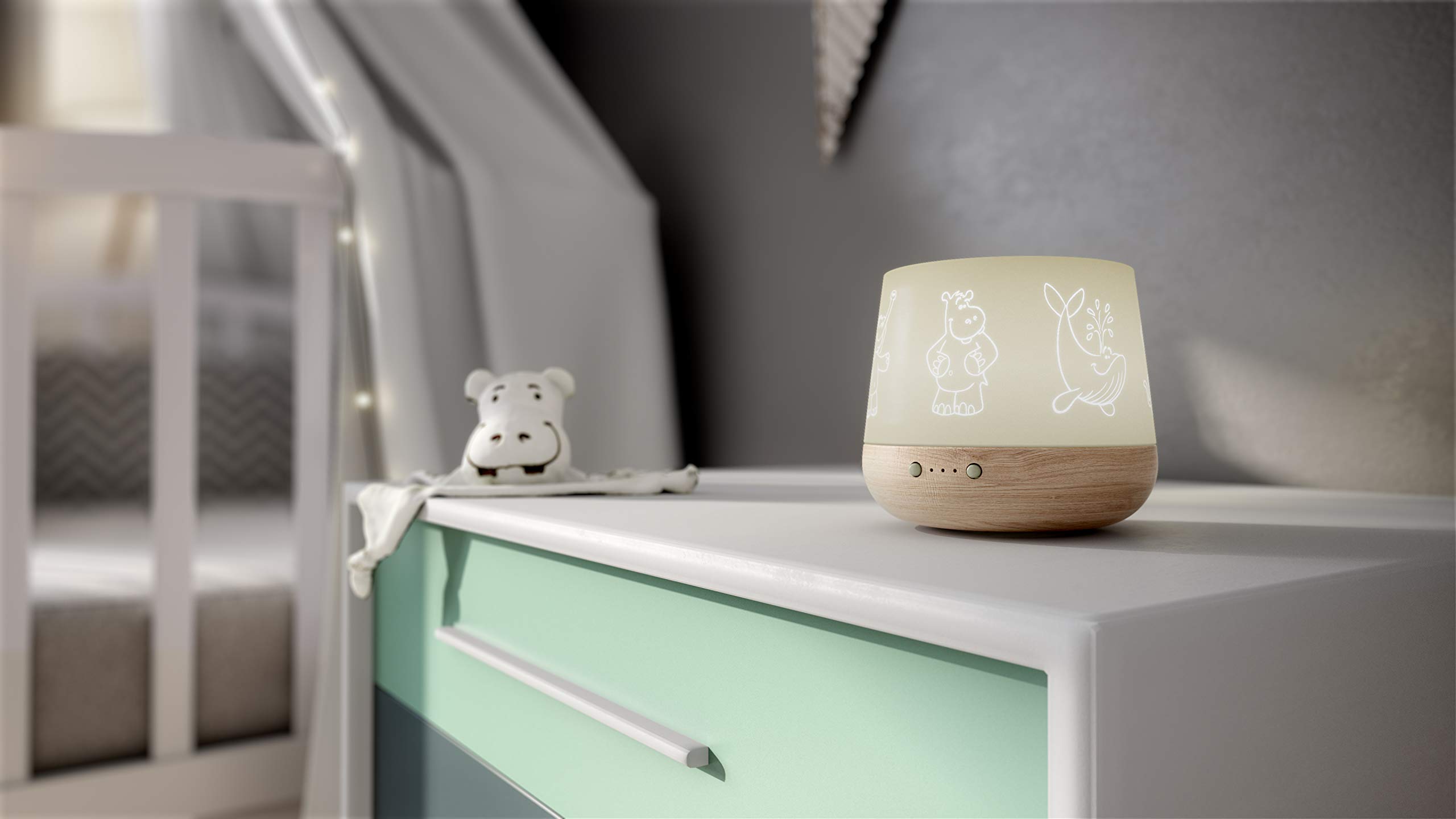 PRANAROM INTERNATIONAL Diffuseur d'Huiles Essentielles Doudou Spécial Bébés avec Veilleuse Intégrée, 1 Unité