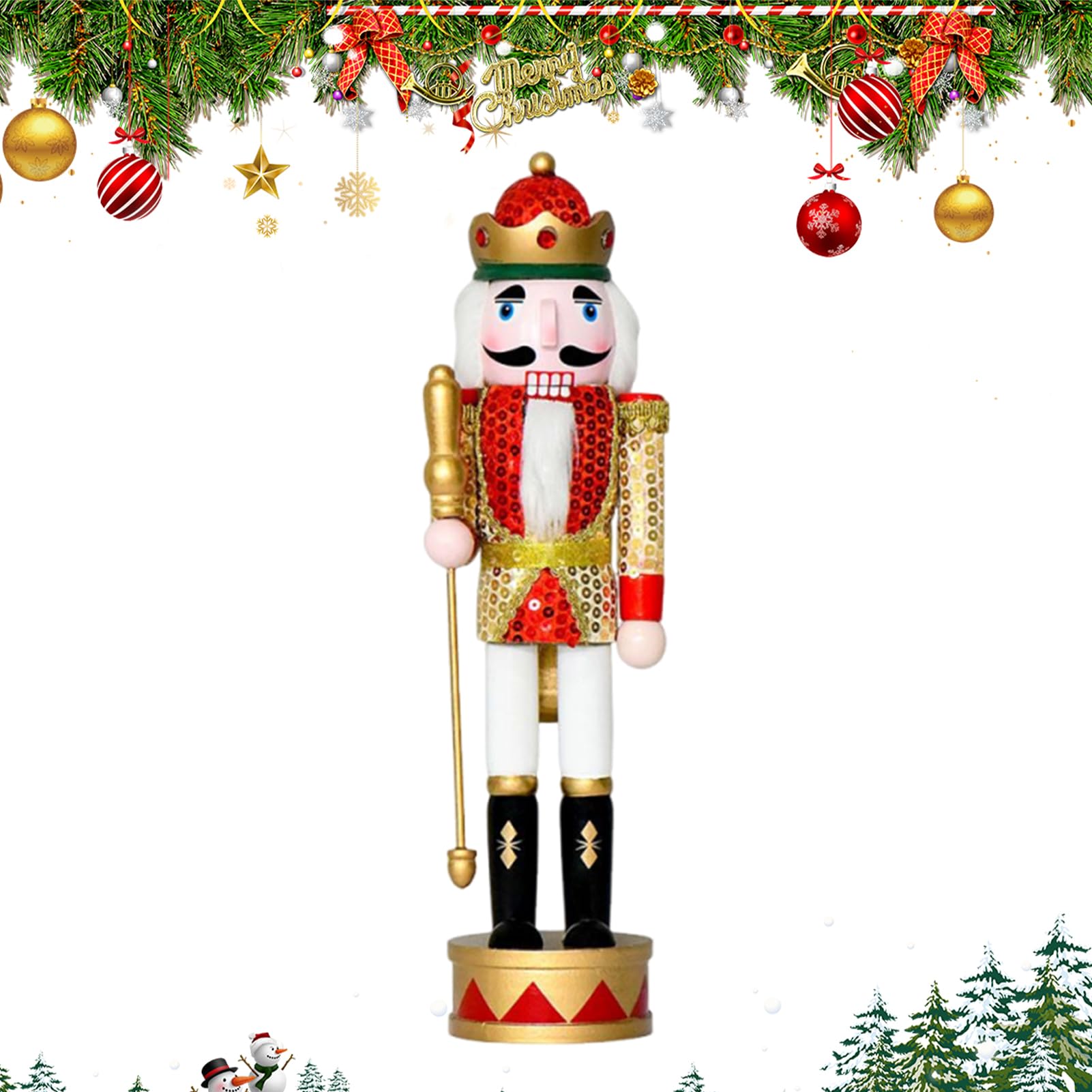 Décoration pour intérieur extérieur Casse-Noisette de Noël en bois à offrir