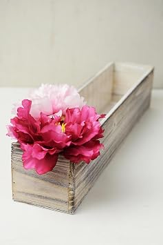 Richland Wood Planter Box White Washed 20" x 4" Set of 6