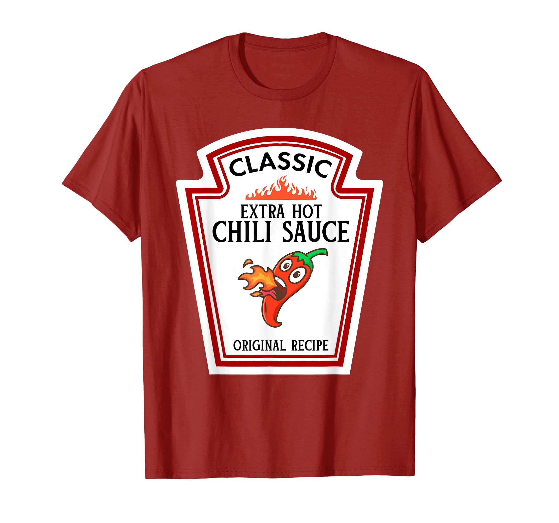 2022 Halloween Costumes for Couples Chili SauceExtra Hot Chili Sauce DIY Halloween Costume Matching Group T-ShirtOEKO-TEX STANDARD 100