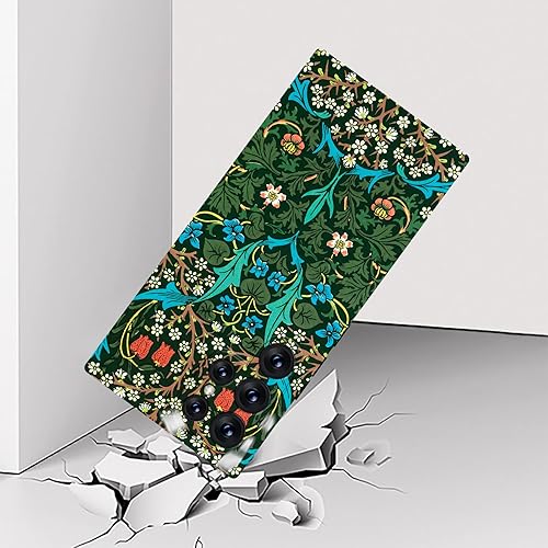 Miniatura 4 de MURLEBAY Funda para Samsung Galaxy S22 Ultra, funda protectora delgada de TPU suave para teléfono con diseño de flores y plantas de flores