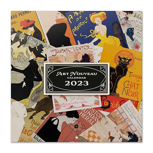 Grupo Erik Art Nouveau Wall Calendar 2023 12' X 12' FSC| 12 Month Planner | Square Wall Calendar 2023 | Family Planner Calendar 2023 | Art Calendar 2023 | + 4 Bonus Months