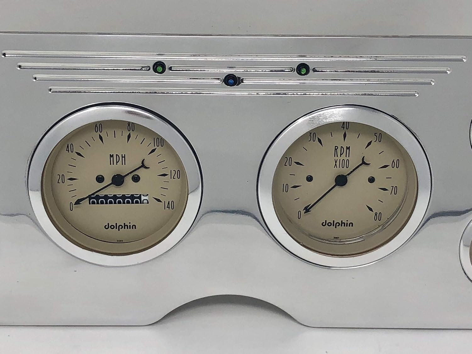 Dolphin Gauges 1955 1956 1957 1958 1959 GMC Truck 6 Gauge Dash Cluster Panel Set Mechanical Tan