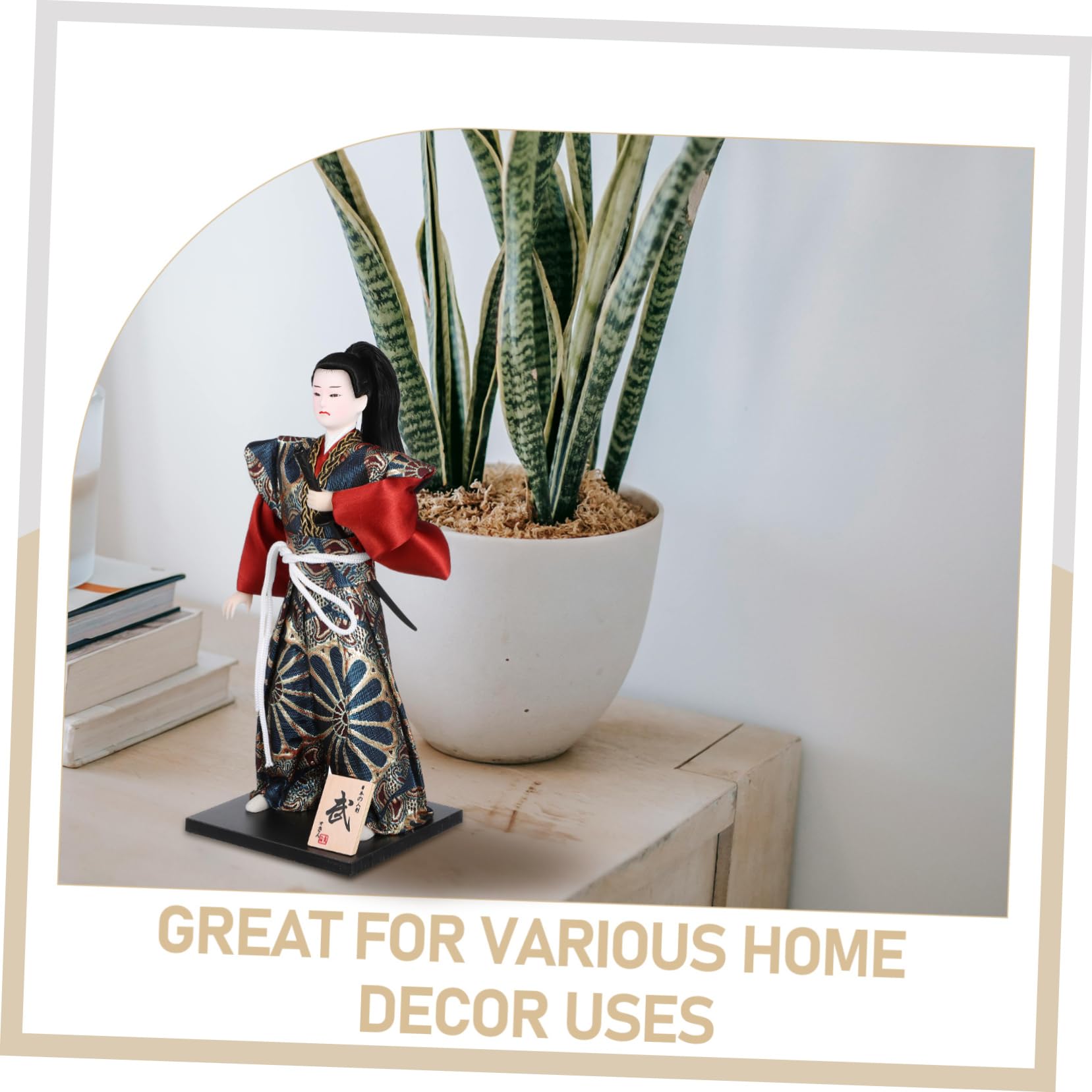 Hemobllo Samurai Japonés de Coleccionable de Guerrero Asiático Decoración Multifuncional Hogar y Oficina Cultural de Adorno de Cultura
