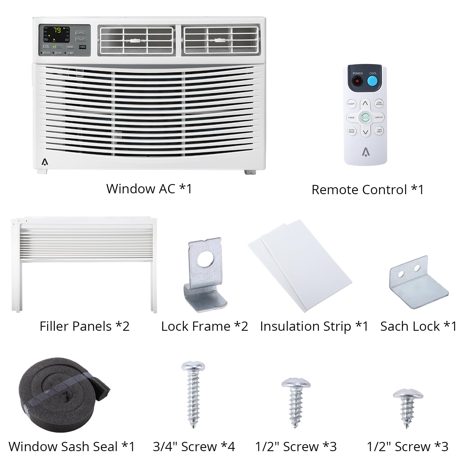 Amazon.com: KOKEBREN 8,000 Btu Window Air Conditioner, Cools