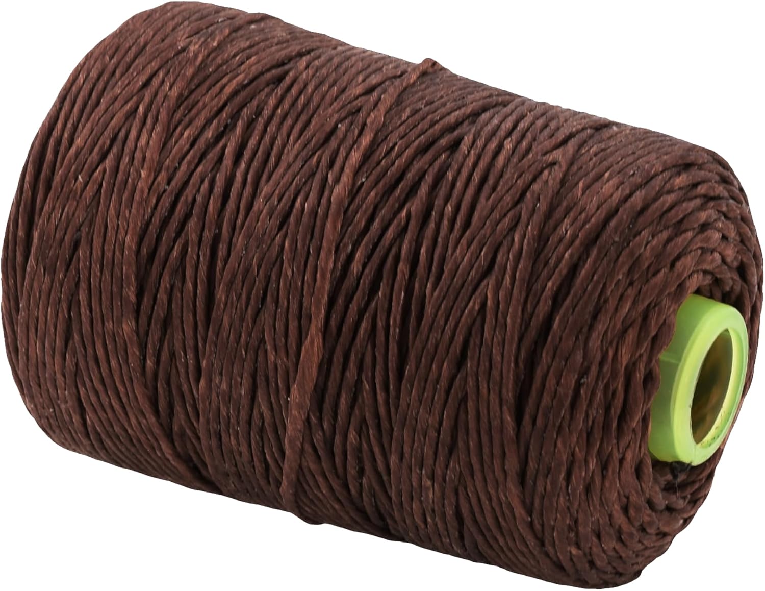 Mandala Crafts 2mm Dark Brown Waxed Whipping Twine with Needle - 164 Yards Marine Sail Twine for Tie Dye String, Lashing, Tying, Lacing Cord, Macrame, Jewelry Making, and DIY Crafts