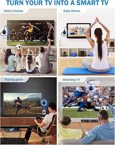 Miniatura 8 de AIMIBO Adaptador de pantalla inalámbrico 4K Direct Plug & Play de doble banda 2.4G+5G, HDMI Dongle inalámbrico para i-Phone i-Pad Android Tablet