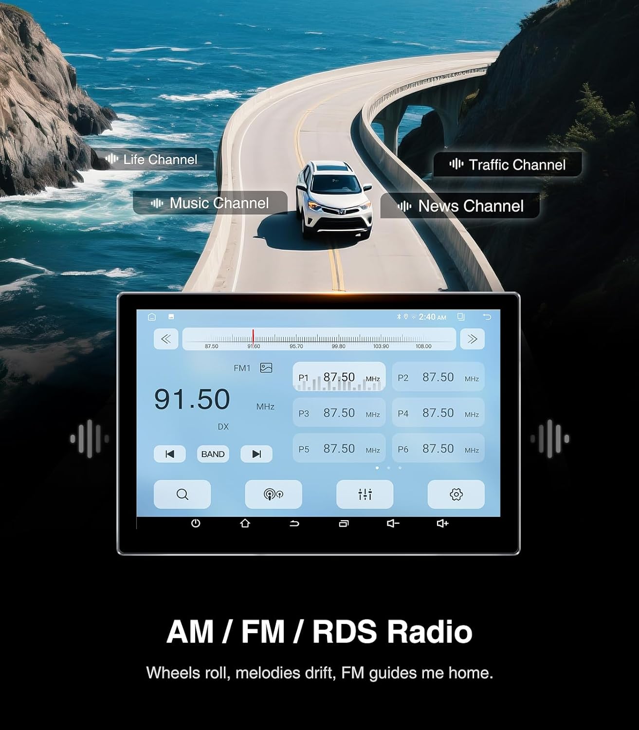 11.5" Car Radio Stereo for 2013-2018 Toyota RAV4 Upgrade,Touchscreen Replacement Wireless Carplay Android Auto 5G WiFi MirrorLink GPS Navigation SWC FM AM Reverse Camera (4G+64G)