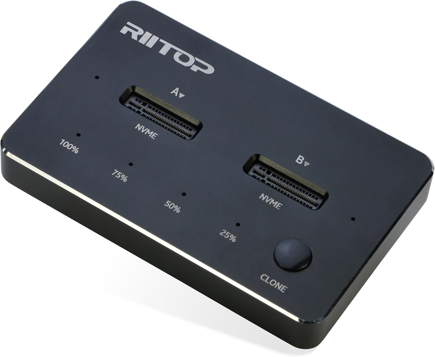 M.2 Duplicator, RIITOP Dual NVMe Docking Station for 2X M.2 NVMe SSD to USB C Reader [Offline Cloner]