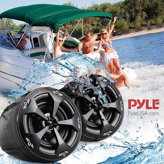 Parlantes Marinos Pyle 800W con Amplificador - 4" Impermeables miniatura 6
