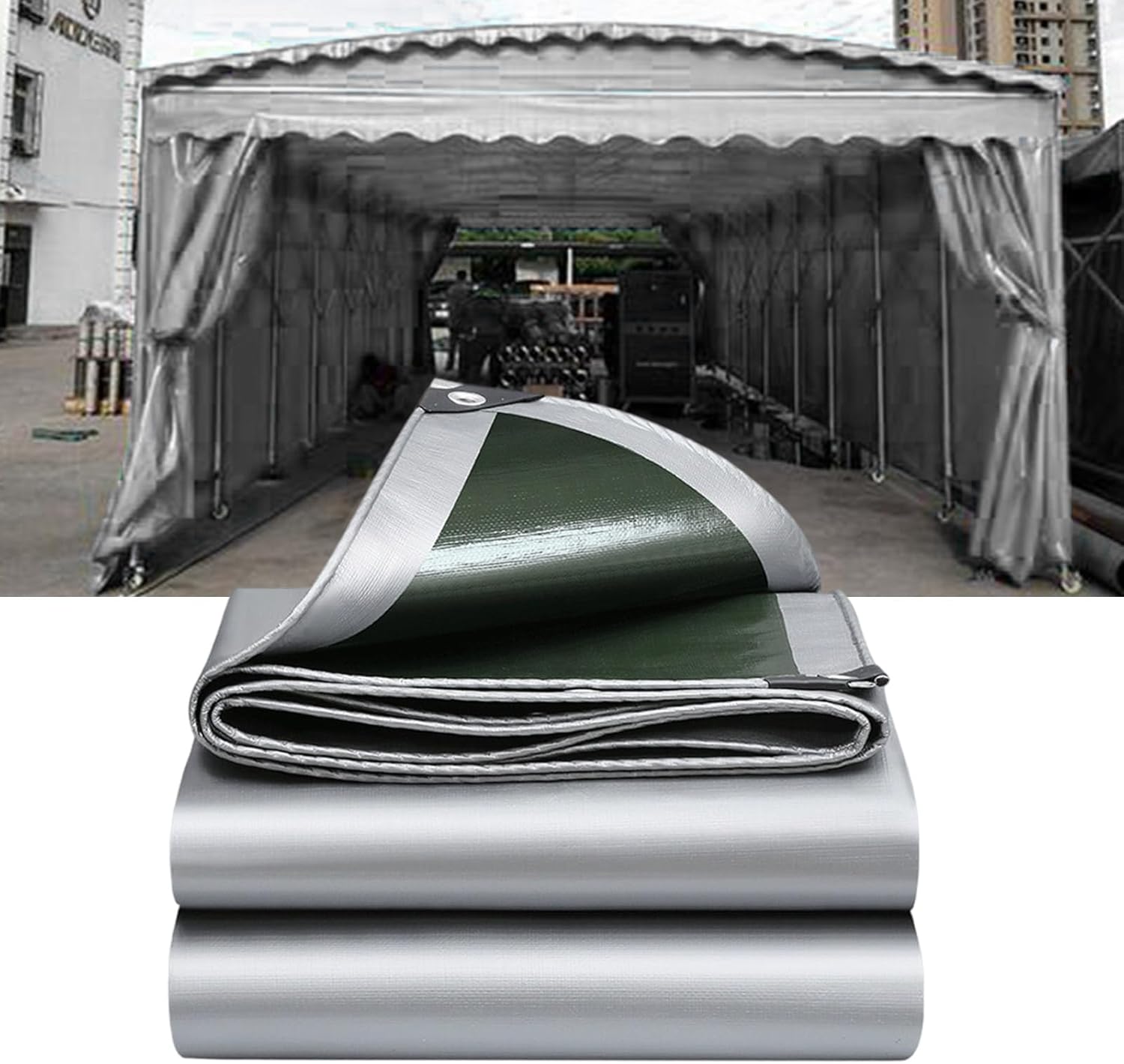 Spacious Sheet Guard Tarp Covers Compact Foldable Design for Backpacking Trip Outdoor Adventures