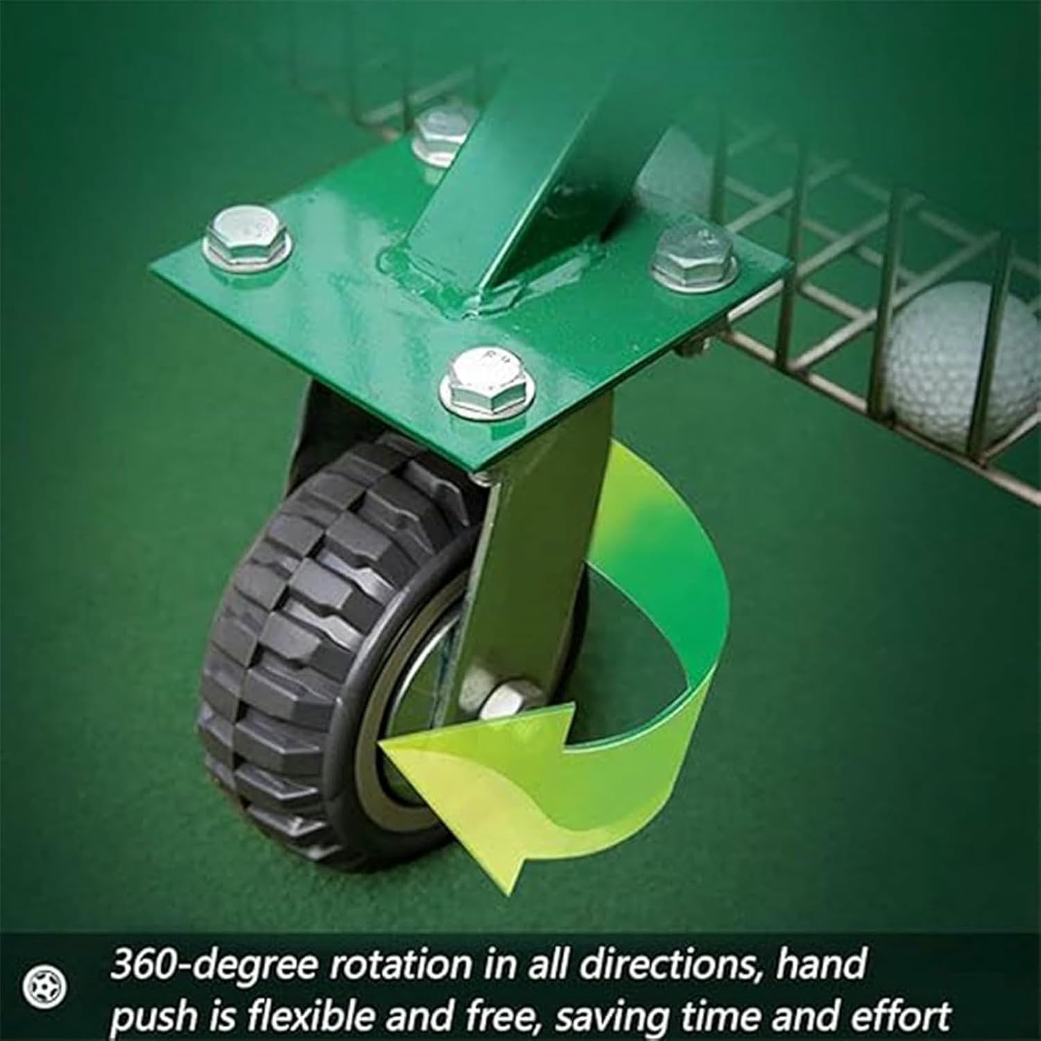 Golf Ball Picking Machine, Hand Push Roller Design Automatic Pick-Up, 13-Channel Large Capacity, 360° Rotation Wheels for Picking and Storage Training Tool