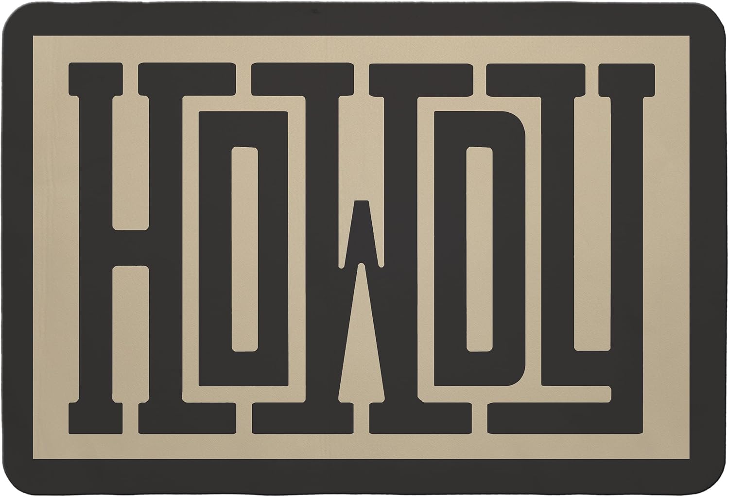 Black and Beige Western Dish Drying Mat, Vintage Southwestern Coffee Bar Mat for Countertops, Howdy Western Absorbent Dish Drying Mats for Kitchen Counter Coffee Maker, 16x24 Inch