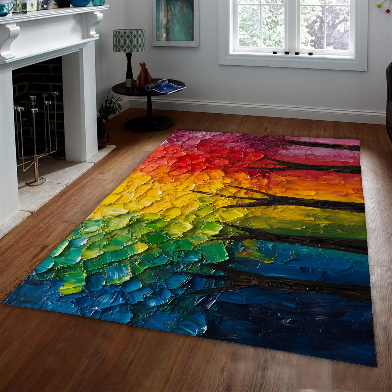 Tapis de salon à poil bas lavable 100x150cm idéal pour les animaux de compagnie