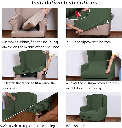 Vista 219 de Turquoize - Funda elástica para sofá de 2 piezas y 3 cojines, funda protectora lavable con elástico en la parte inferior, tela jacquard gruesa