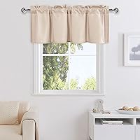 Vista 38 de DWCN Cenefa burdeos para ventanas, cenefa de cocina, cenefa de cortina de Navidad, cortinas de ventana de sótano, 1 panel, 42 x 18 pulgadas