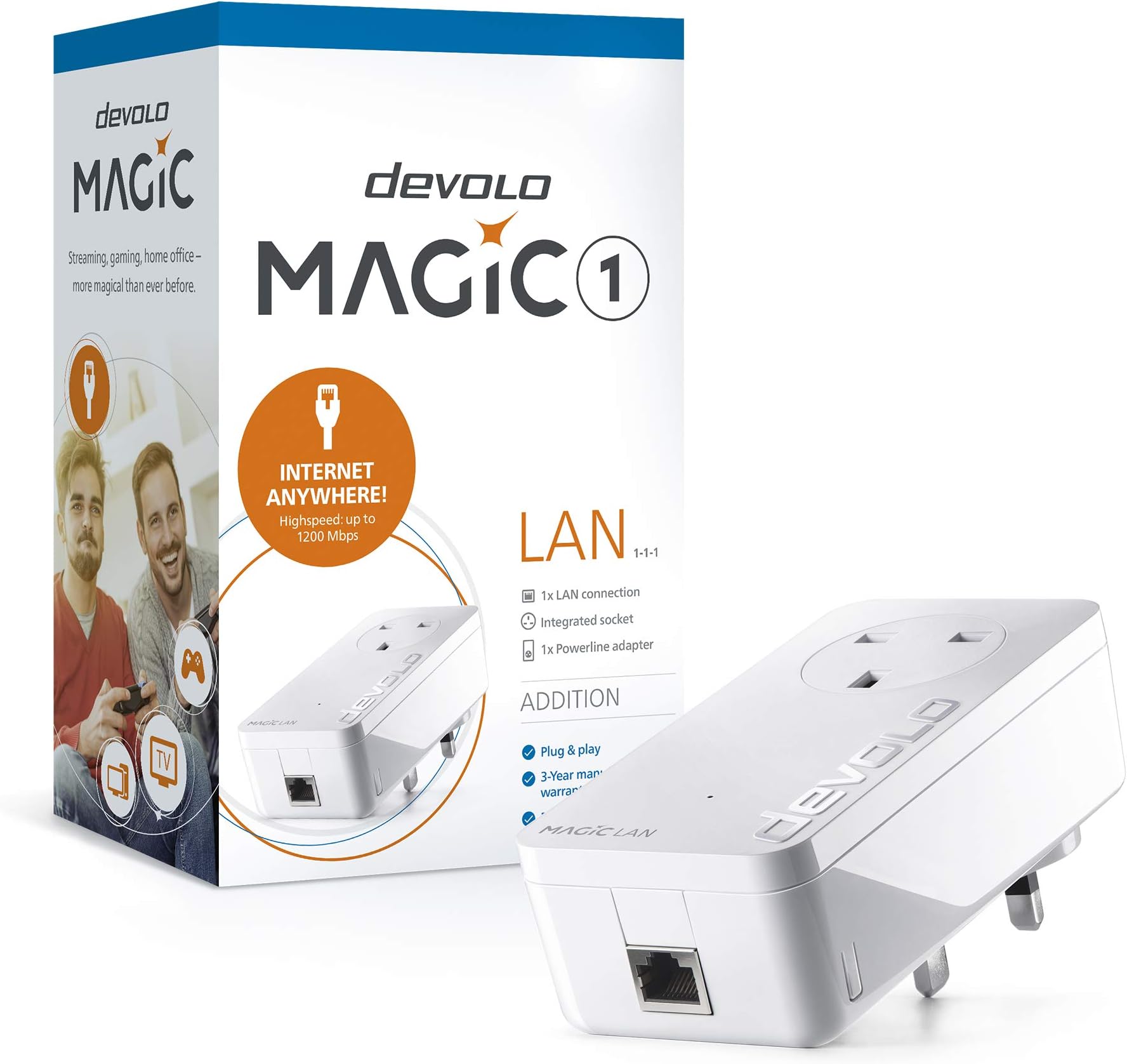 Magic 1 LAN 1200 Mbit/s Ethernet LAN White 1 pc(s)