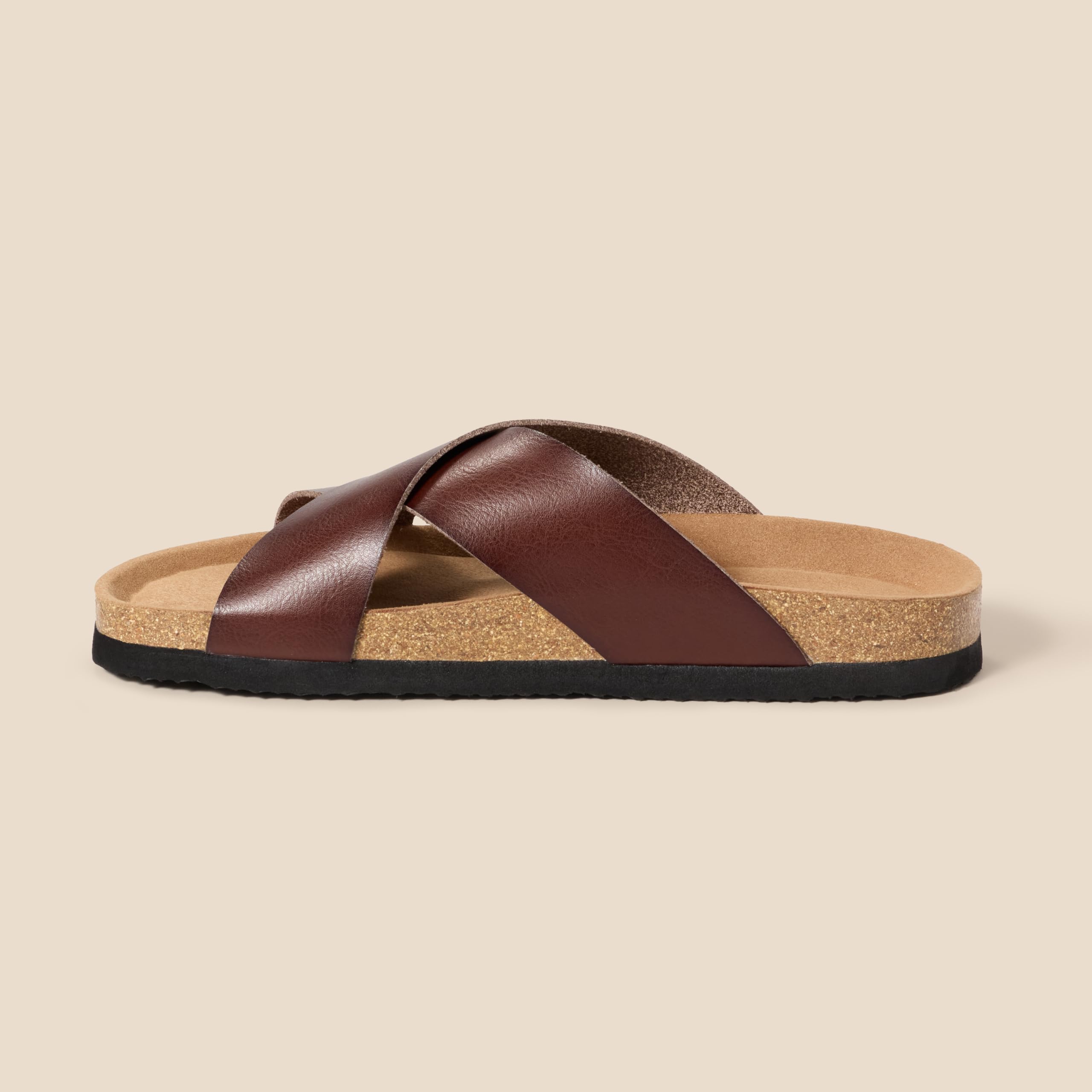 Amazon Essentials Sandalias Cruzadas de Corcho en Piel Sintética Hombre
