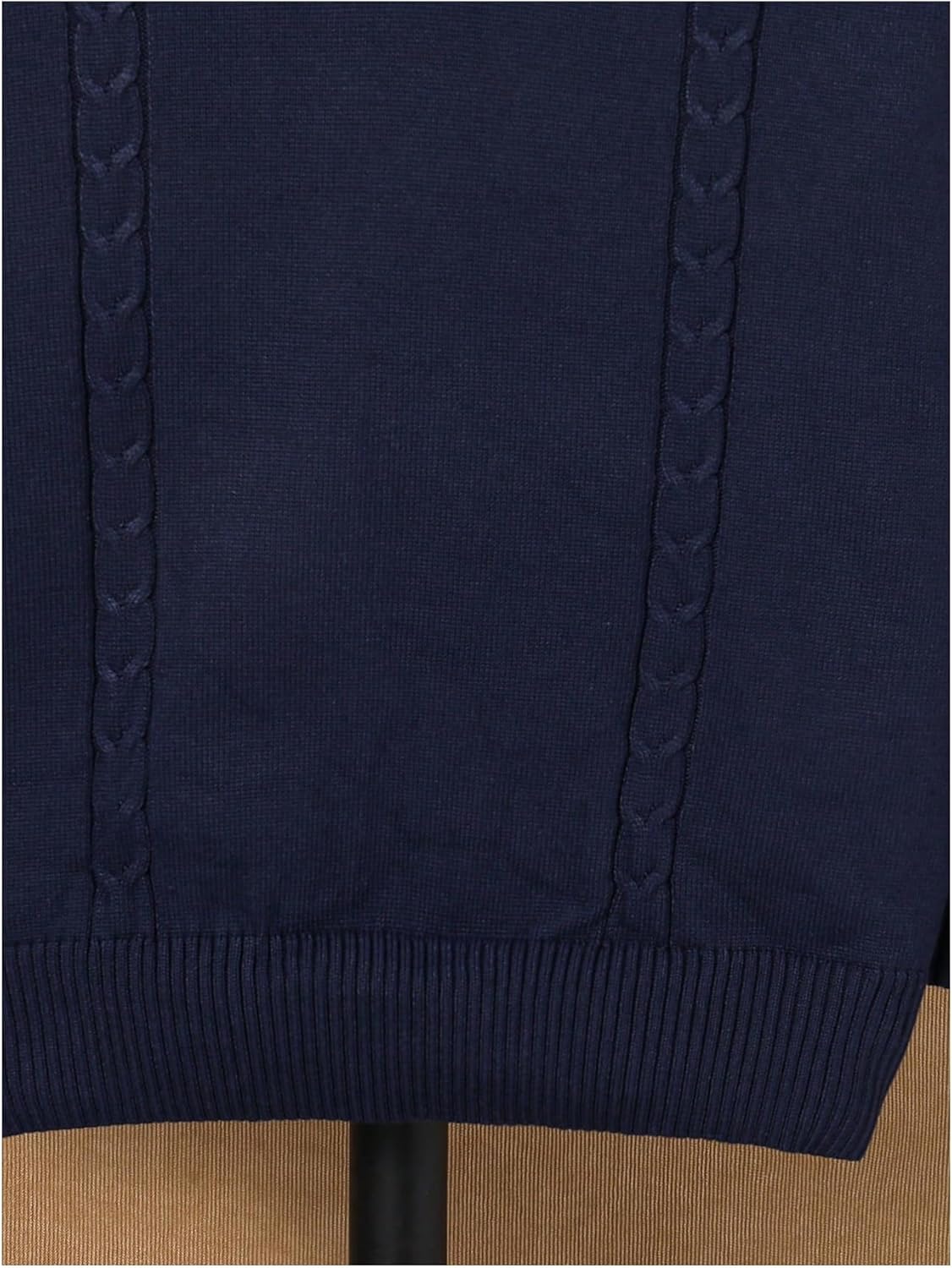 Floerns Boy's Striped V Neck Sweater Long Sleeve Cable Knit Casual Pullover Sweaters - Image 5