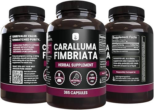 Miniatura 4 de PURE ORIGINAL INGREDIENTS Caralluma Fimbriata (365 cápsulas) sin magnesio o rellenos de arroz, siempre puro, verificado por laboratorio