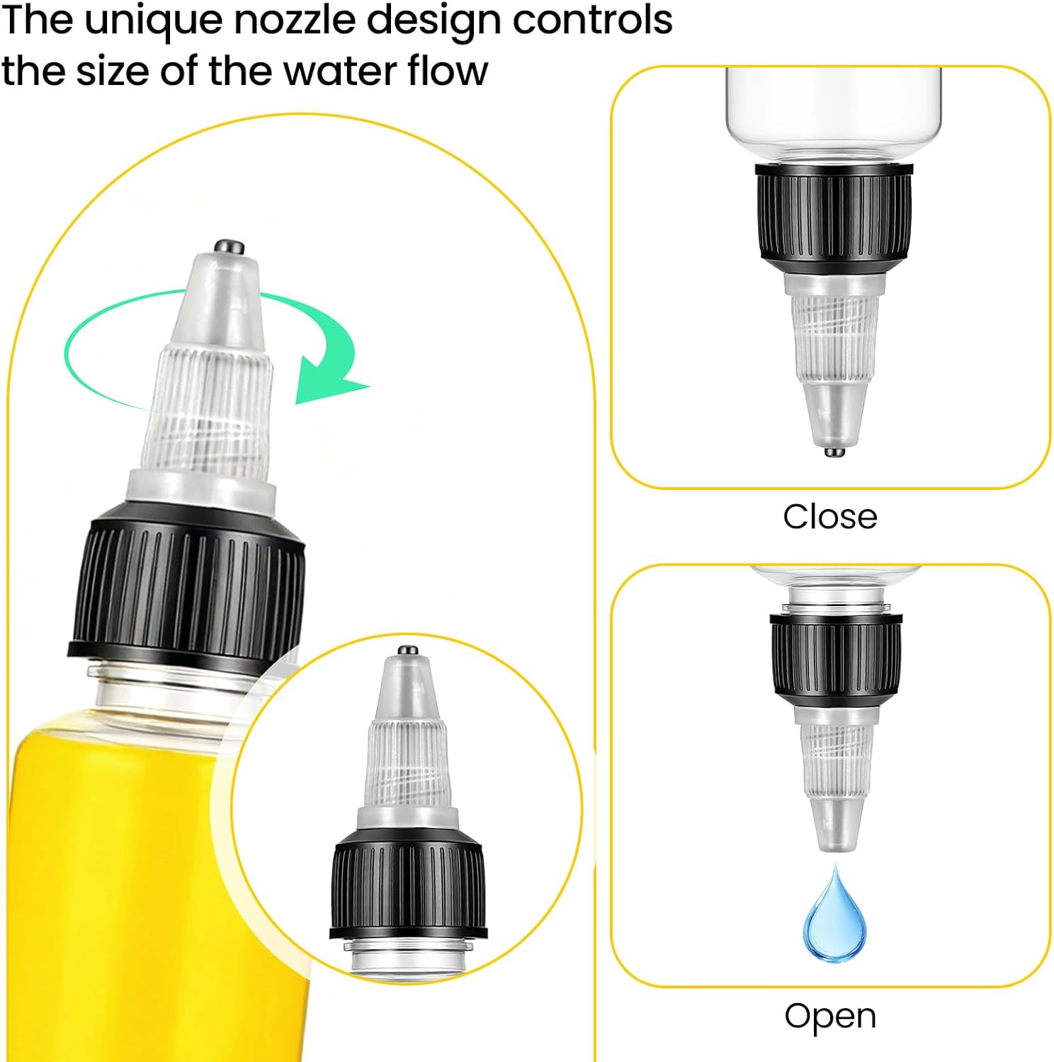 100 Pcs 1 oz Clear Plastic Squeeze Bottles Round Plastic Bottles with Twist Cap for Oil, Paint, Condiment, Tattoo Ink, Travel, Crafts
