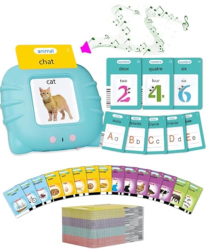 Flash Parlantes Français + Anglais(510 Mots Bleu) Cartes