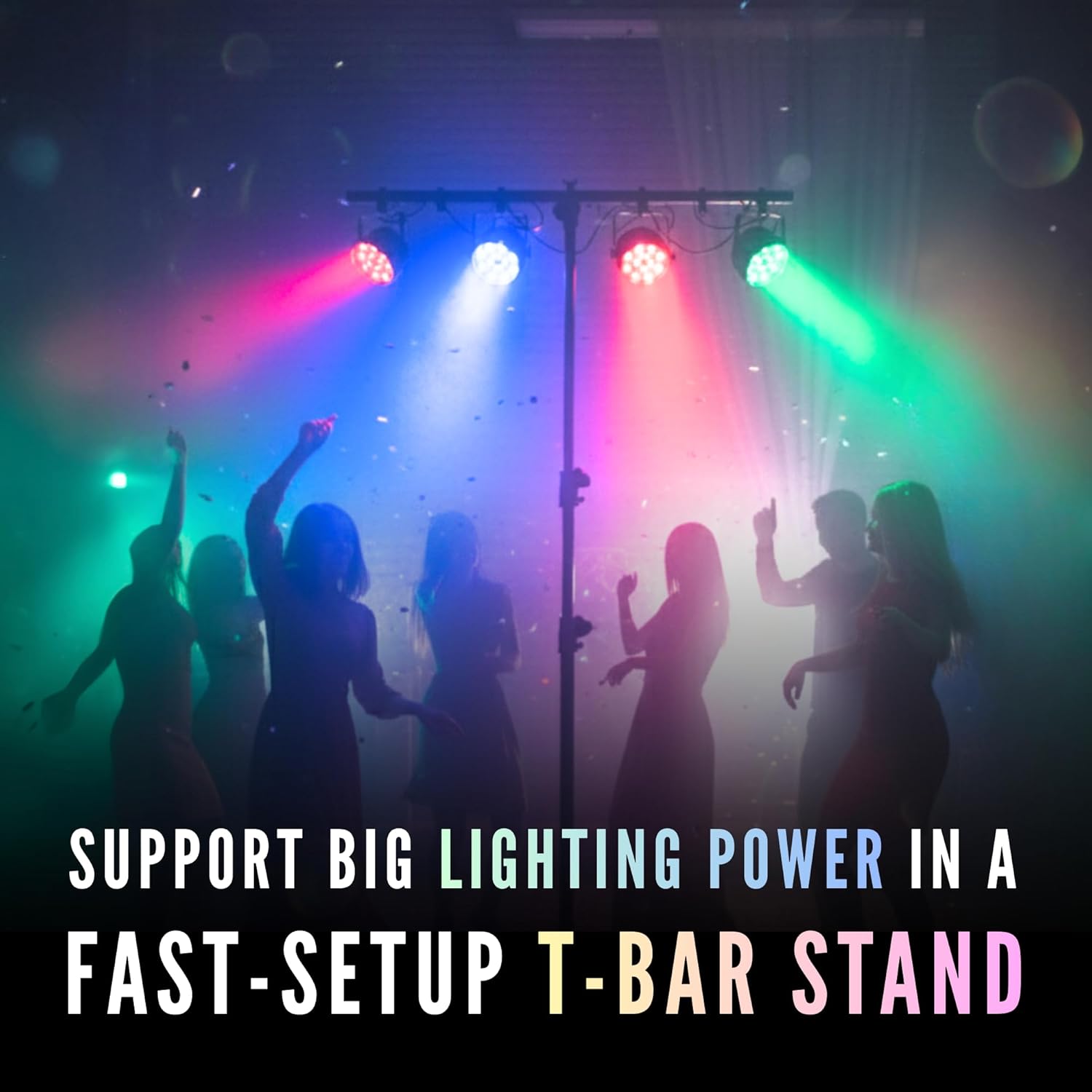 CHAUVET DJ CH06 Lightweight Lighting Stand w/T-Bar (50lb Capacity)
