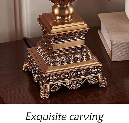 Miniatura 4 de Lámpara de escritorio de 27.95 pulgadas, lámpara de mesa de lujo, lámpara de mesa de metal para dormitorio, sala de estar, oficina, lámpara