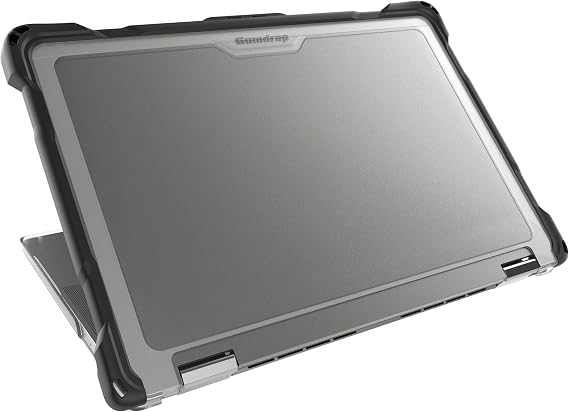 Gumdrop SlimTech Custom Case Fits Dell Latitude 7350 | 7340 (2-in-1) - Lightweight Protection, Rubberized Thread on Sides, Seamless Asset Tagging, Embelishment Friendy for School or Work - Black