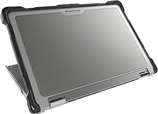 Gumdrop SlimTech Chromebook Case for 13.3 inch Dell Latitude 7350 | 7340 (2-in-1) Protective Sleek Snap On Hard Shell Laptop Cover for Kids Students School Work Office - Black