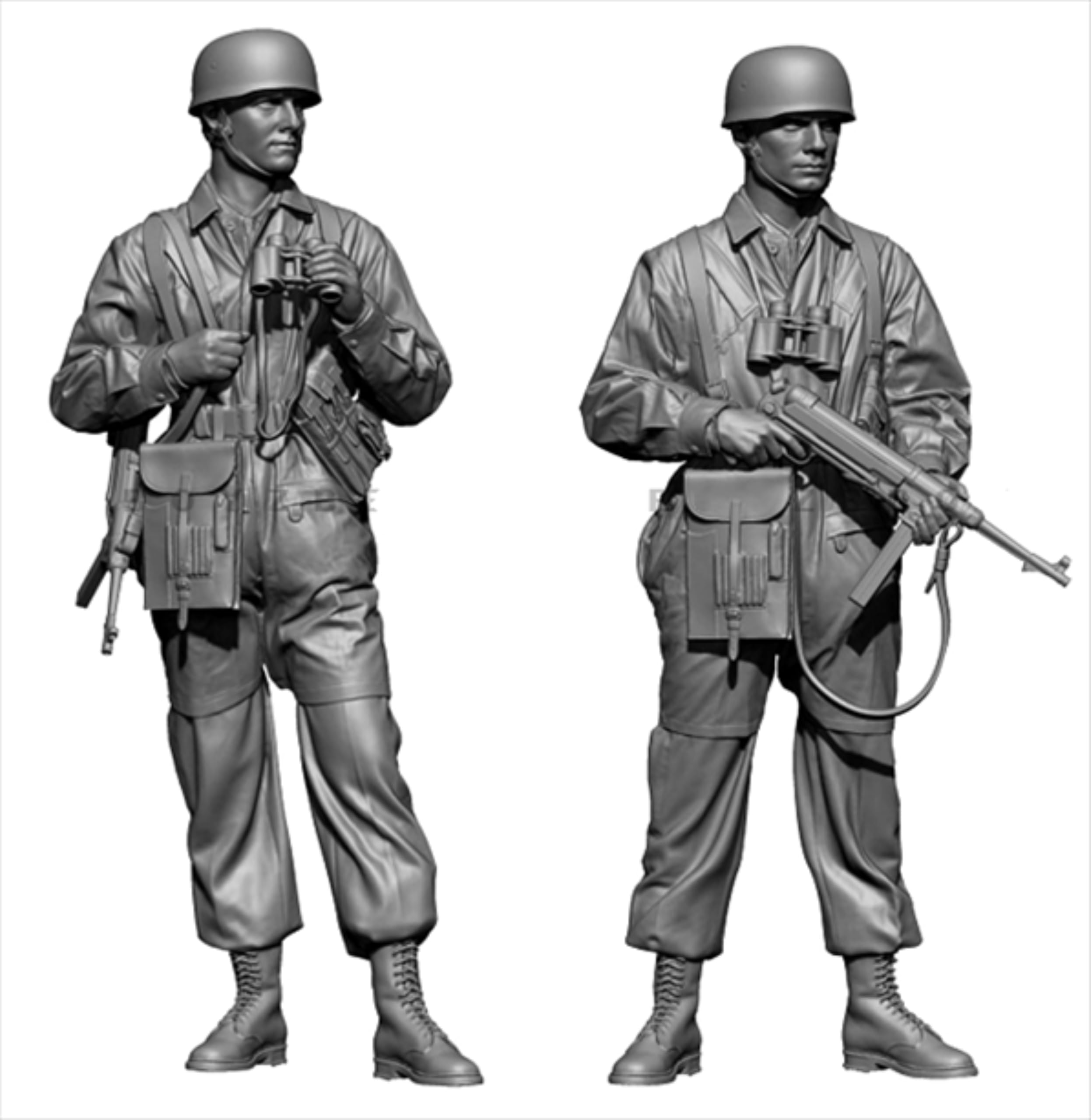 Grokem 1/35 Wwii German Soldier Resin Soldier Kit Unpainted And Unassembled Figure Resin Model Kit //I8e2v2