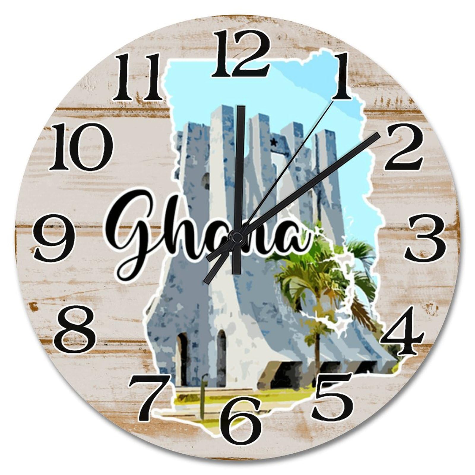 Horloge murale Ghana sans tic-tac pour oublier les bruits nocturnes en chambre