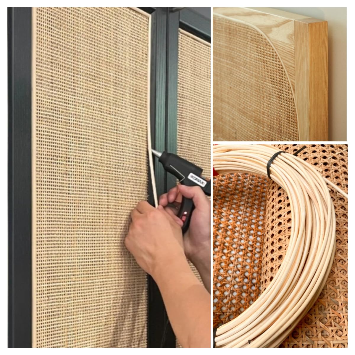 Listello in Rattan Naturale per impagliatura da 11 mm, 250 g – Sezione Mezzo Tonda, Midollo di rattan, Midollino, Paglia per Cesti, Mobili,Cesta vimini, Paglia di Vienna per Sedie - Circa 20 metri