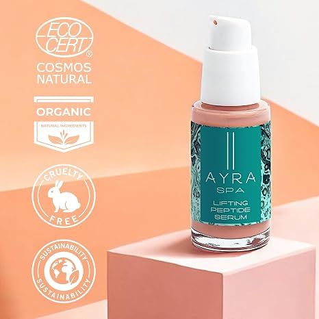 Lifting Peptide Serum Highly Effective Peptides & Amino Acids that Lift Firm Firm Brighten and Promote Natural Collagen Production Vegan & 99% Natural Cosmos Natural