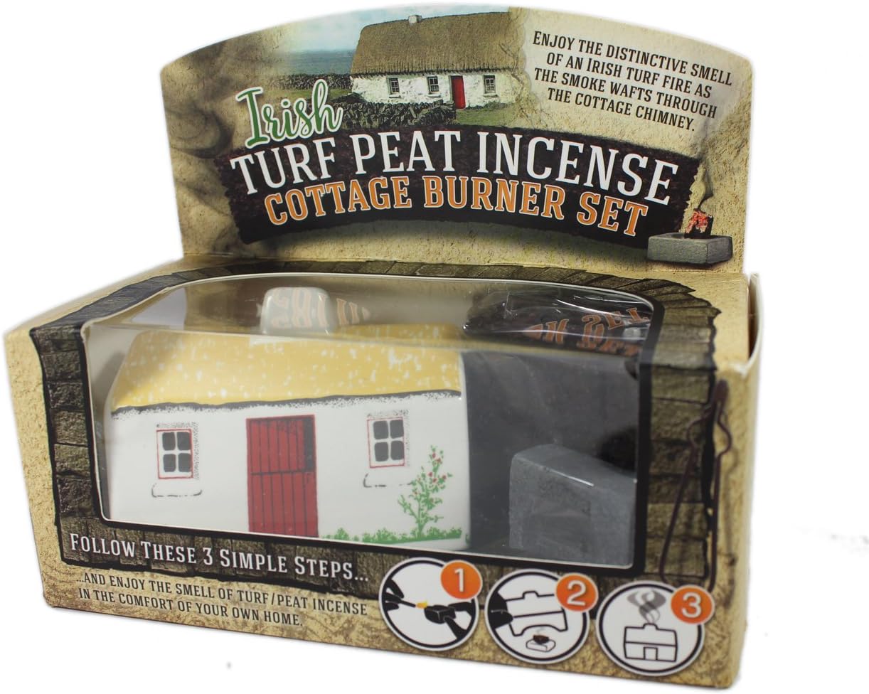 Irish Shopper Turf Peat Incense Ceramic Cottage Gift Boxed Irish Ireland