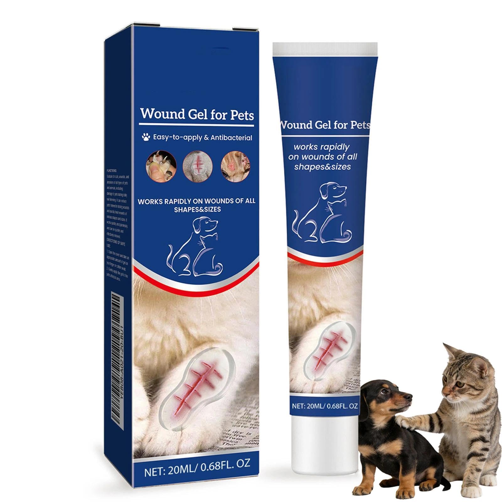 DUSKWINK Pet Wound Care & Liquid Bandage Gel for Dogs & Cats | Waterproof Protective Cream for Leg & Paw Injuries | Soothing Skin Treatment