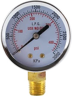 SÜA - High Pressure Gauge for Propane Regulator 0-400 psi - 2 inches