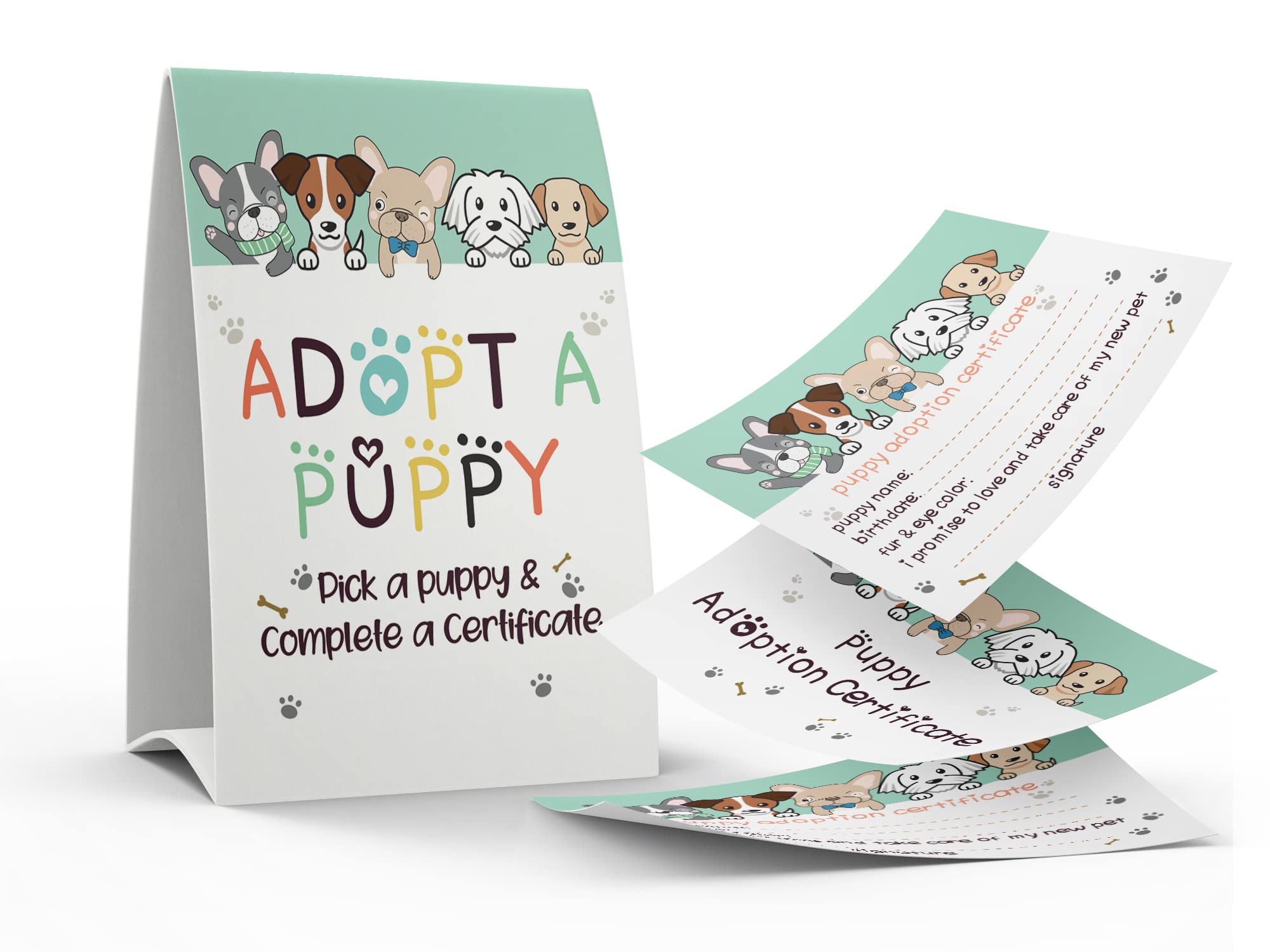 Amazon.com: 1 Adopt a Puppy Sign & 10 Puppy Adoption Certificate Set, Adopt An Party, Children Birthday Party, Classroom Parties/036B : Office Products amazon-com-1-adopt-a-puppy-sign-10-puppy-adoption-certificate-set-adopt-an-party-children-birthday-party-classroom-parties-036b-office-products