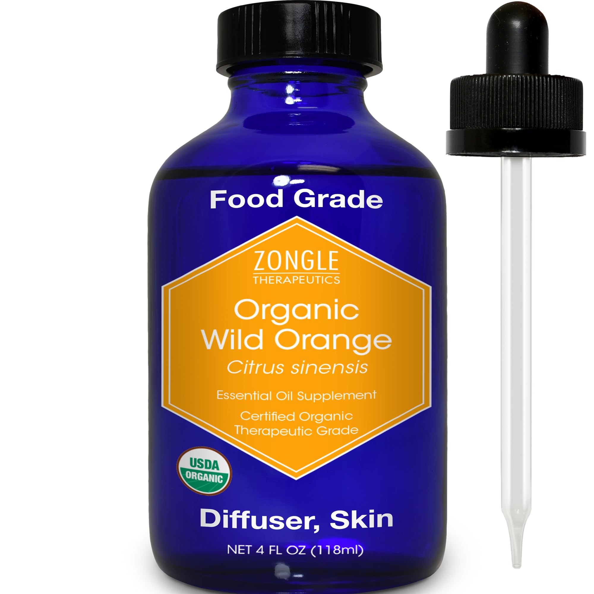 Zongle Therapeutics Organic Orange Essential Oil