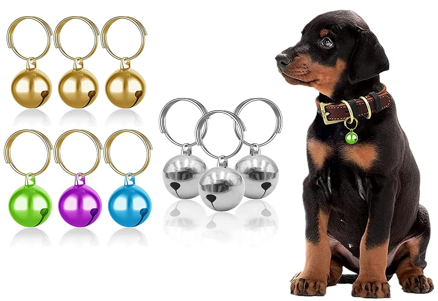 Pups&Pets Pet Bells for Dog Cat Collar Charm Pet Pendant Accessories Stainless Steel, 3 PCS Anti-Lost Training Bells for Collars, Suitable for Pet Pendant Accessories,1/2-Inch, Color May Vary (B0C4JG1NSC) Amazon Price History, Amazon Price Tracker