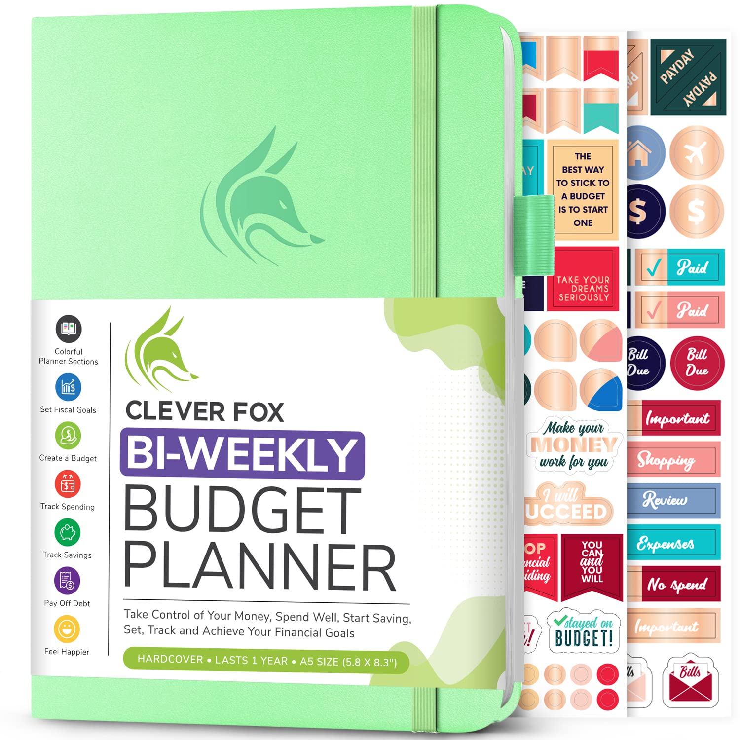 Buy Clever FoxBi Weekly Budget Planner Undated Financial Planner